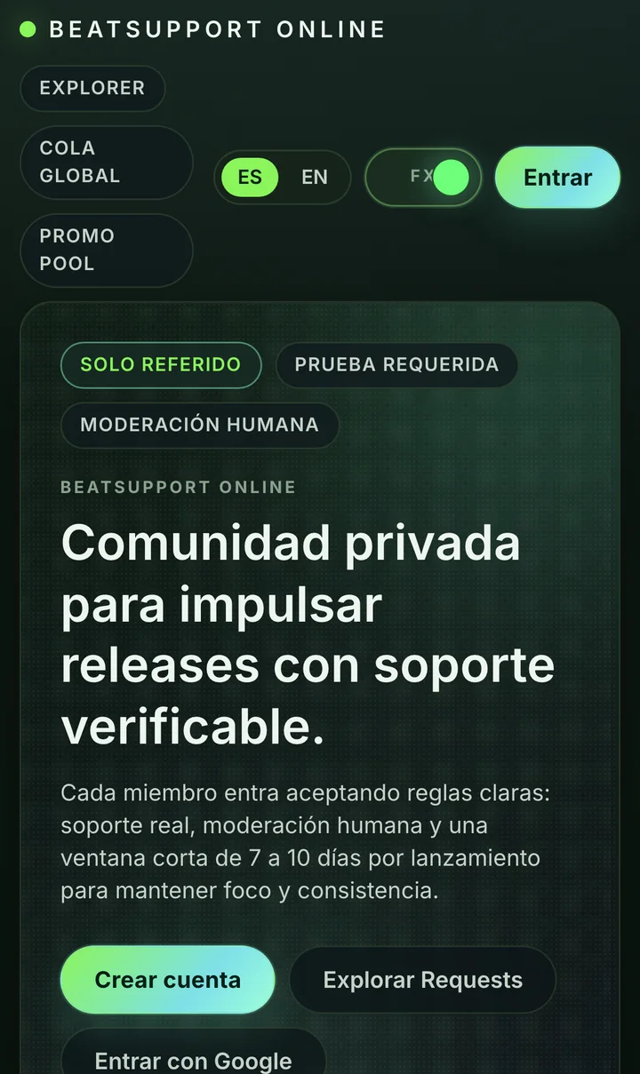 La plataforma en teléfono