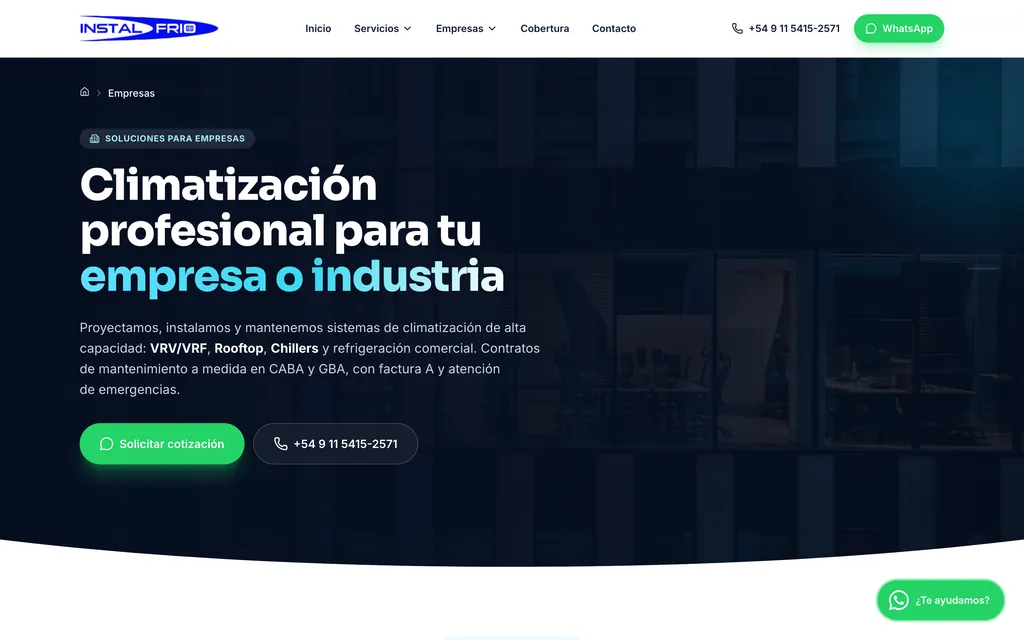 Sección para empresas